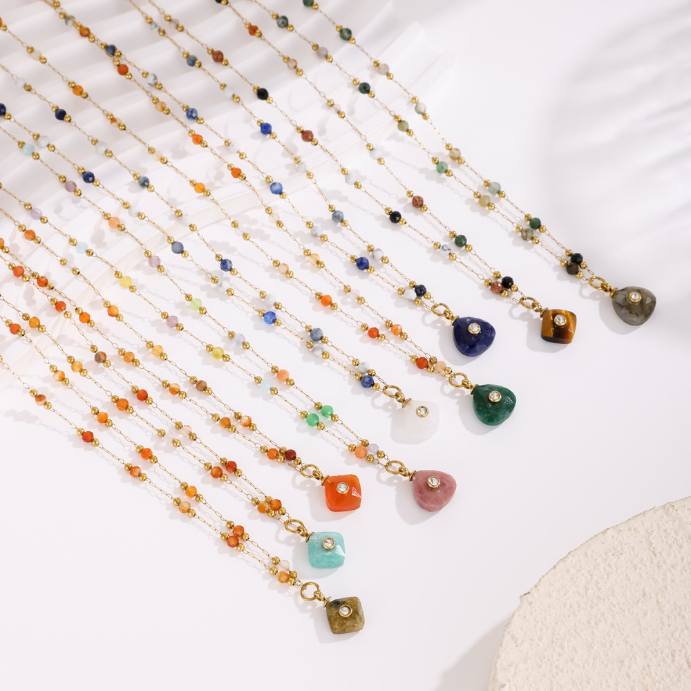 Colliers De Perles Pour Femmes, Collection Romantique, Style Vacances, Perles De Forme Irrégulière, Pierres Naturelles, Couleur Or h5Image4