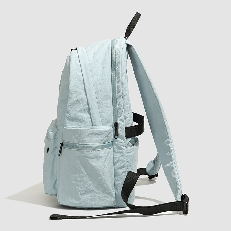 Sac À Dos Femme En Nylon Uni, Style Décontracté, Sans Inscription, Rond. h5Image4