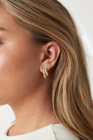 Boucles D'Oreilles Créoles En Acier Inoxydable, Style Simple Et Quotidien, Collection De Bijoux Pour Femmes h5 Image2