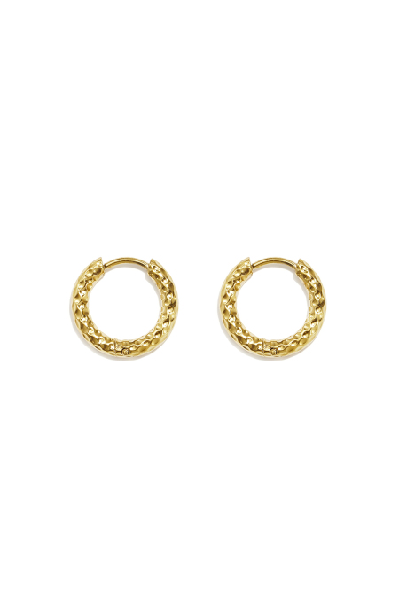Boucles d'oreilles créoles en acier inoxydable, style simple et quotidien, collection de bijoux pour femmes