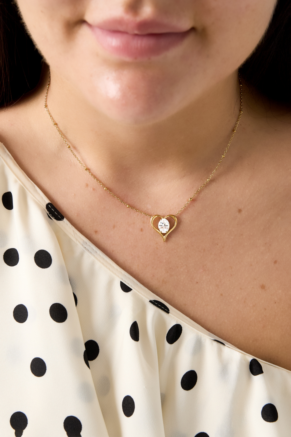 Colliers Pendentifs En Acier Inoxydable En Forme De Cœur, Collection Daily Simple, Bijoux Pour Femmes h5Image2
