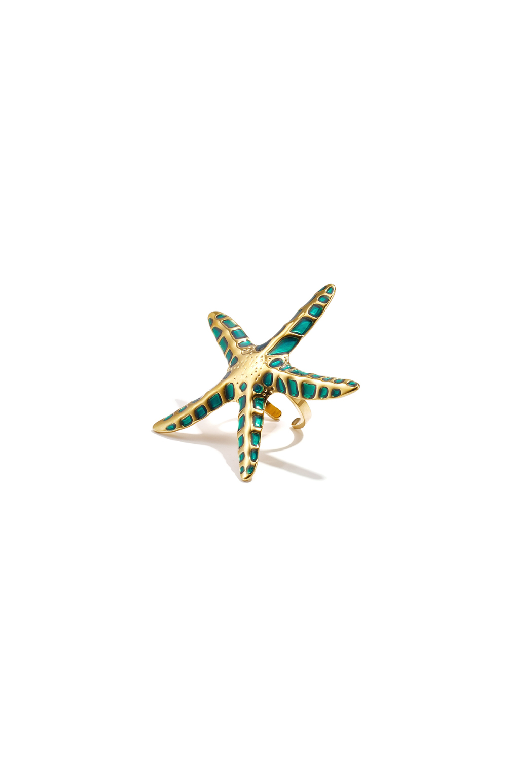Bagues En Acier Inoxydable, Collection Romantique « Étoile De Mer », Style Vacances/Plage Image4