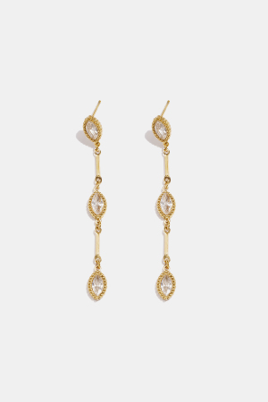 Boucles D'Oreilles Pendantes En Acier Inoxydable, Forme Elliptique, Style Décontracté, Collection Simple Pour Femmes h5 