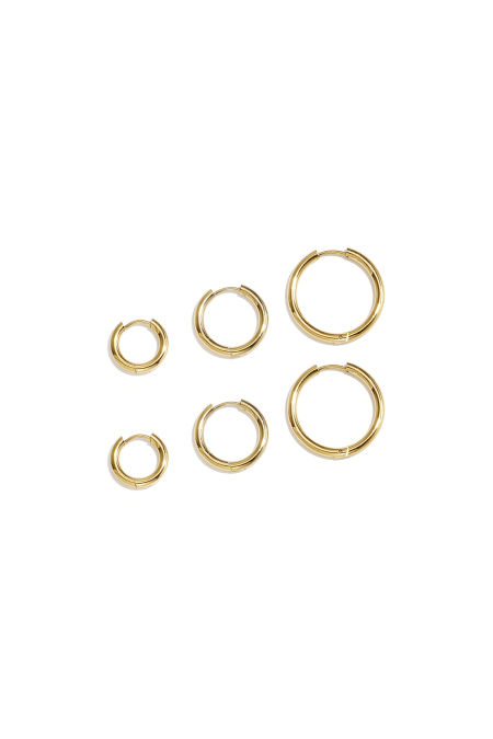 Boucles d'oreilles en acier inoxydable, forme géométrique, collection simple pour le quotidien, bijoux pour femmes