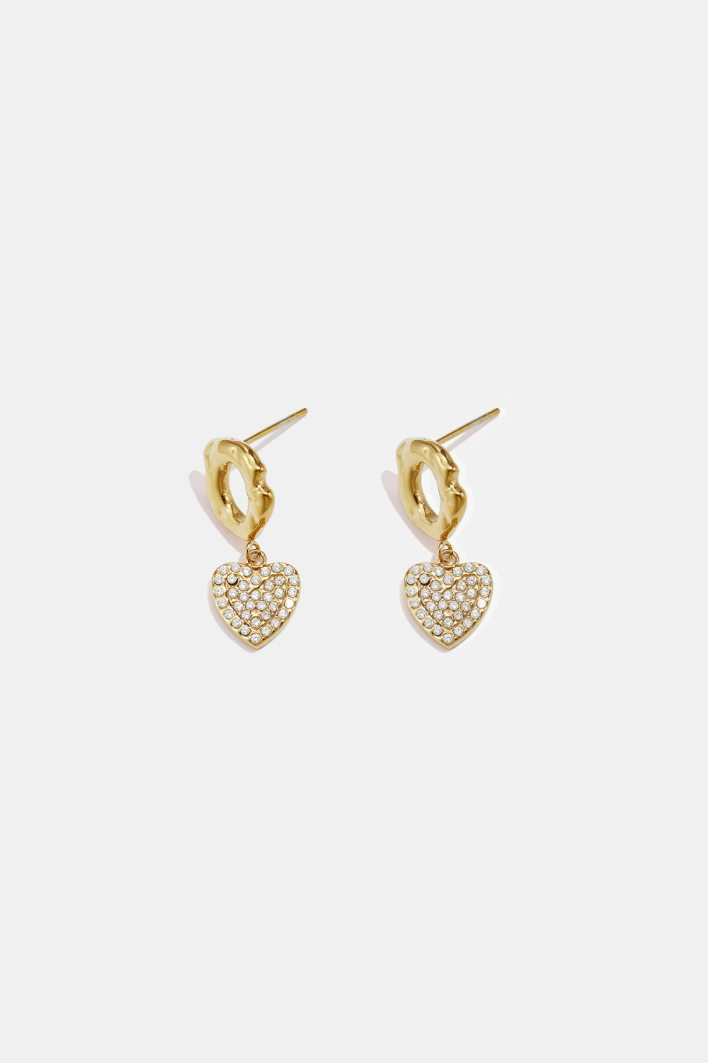 Boucles D'Oreilles Pendantes En Acier Inoxydable En Forme De Cœur, Collection Daily Simple, Bijoux Pour Femmes 