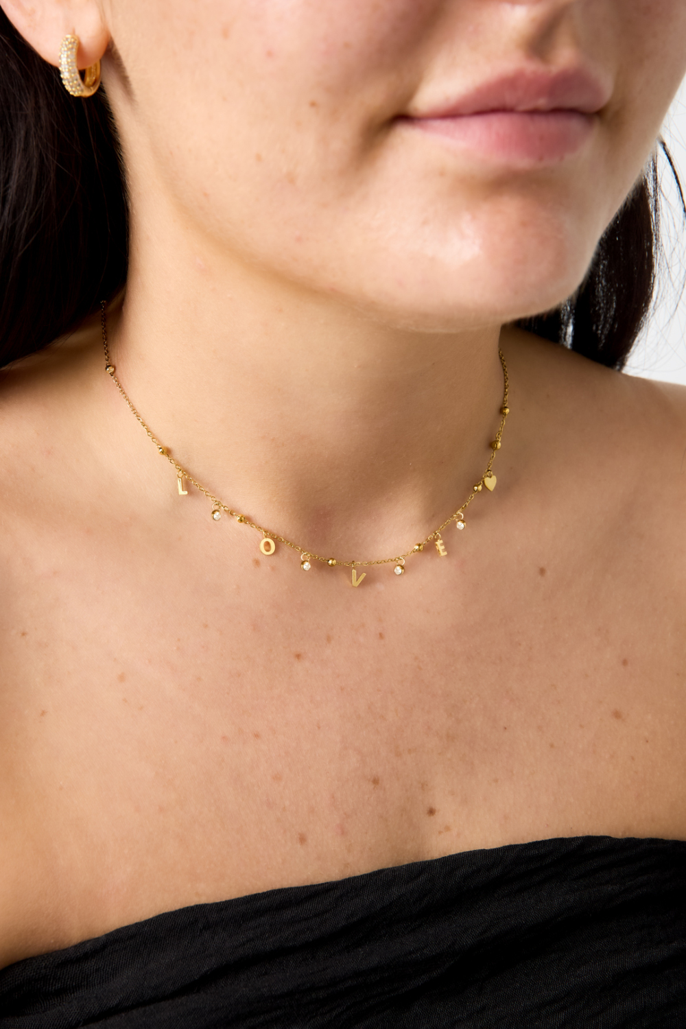 Collier D'Amour Avec Pierres De Zircone Image2