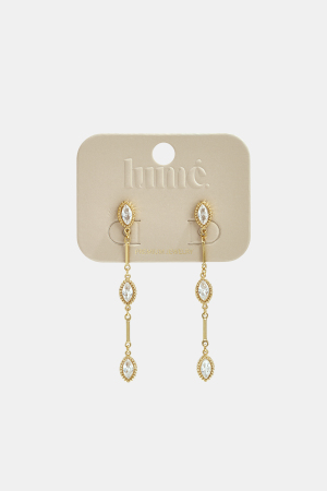 Boucles D'Oreilles Pendantes En Acier Inoxydable, Forme Elliptique, Style Décontracté, Collection Simple Pour Femmes h5 Image3
