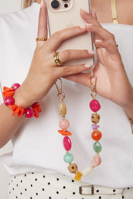 Chaîne de téléphone en perles acryliques pour accessoires du quotidien 2