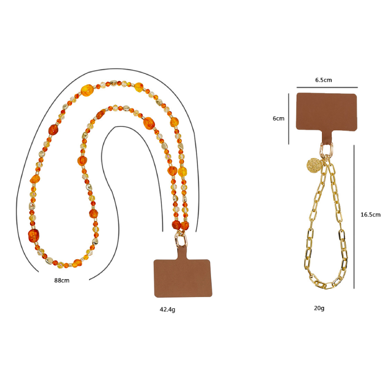 Chaîne De Perles En Résine, Style Décontracté, Forme Irrégulière, Pour Téléphone Et Sac Image5