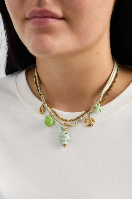 Colliers tressés en polyester, collection romantique « Poisson, vacances, plage », bijoux pour femmes 2