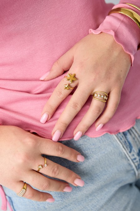 Bague minimaliste en acier inoxydable, collection Étoile Simple Daily Simple, bijoux pour femmes 2