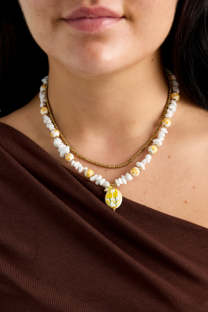 Colliers De Perles En Céramique, Collection Florale, Vacances/Plage, Romantique, Bijoux Pour Femmes h5 Image2