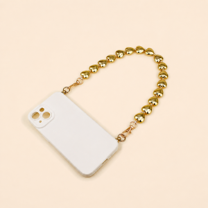 Chaîne En Métal Pour Téléphone Et Sac, Perles Simples En Forme De Cœur, Collection Romantique h5 Image2