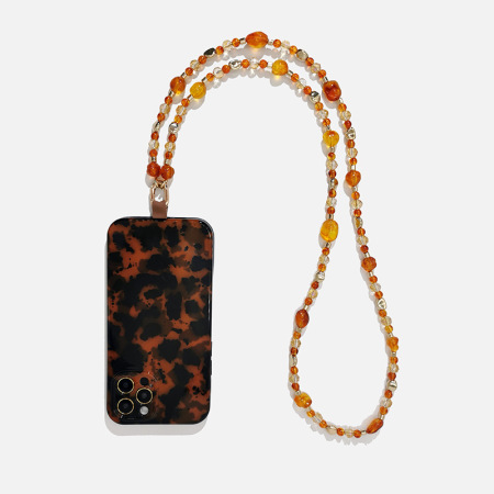 Chaîne de perles en résine, style décontracté, forme irrégulière, pour téléphone et sac