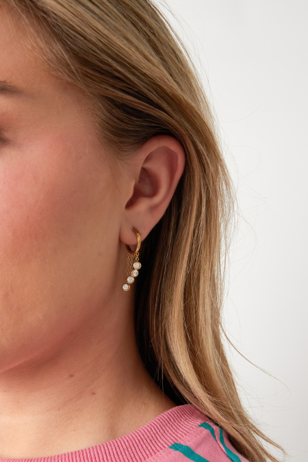 Boucles d'oreilles pendantes en acier inoxydable, style rond, collection décontractée et simple pour femmes 2