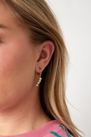 Boucles D'Oreilles Pendantes En Acier Inoxydable, Style Rond, Collection Décontractée Et Simple Pour Femmes h5 Image2