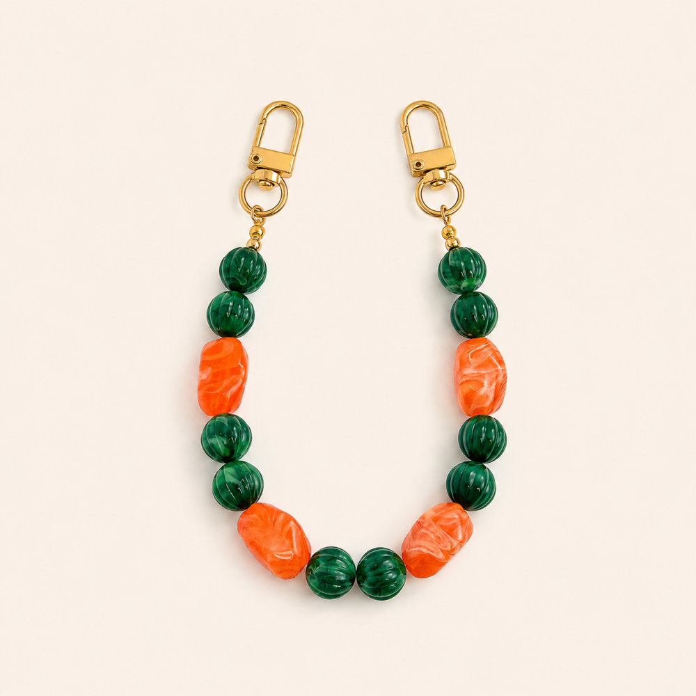 Chaîne Pour Téléphone Et Sac, Perles Décontractées De Forme Irrégulière, Couleurs Dégradées, Série Simple, En Résine. Image2