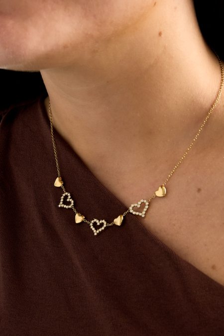 Colliers pendentifs en acier inoxydable en forme de cœur, collection Daily Simple, bijoux pour femmes 2