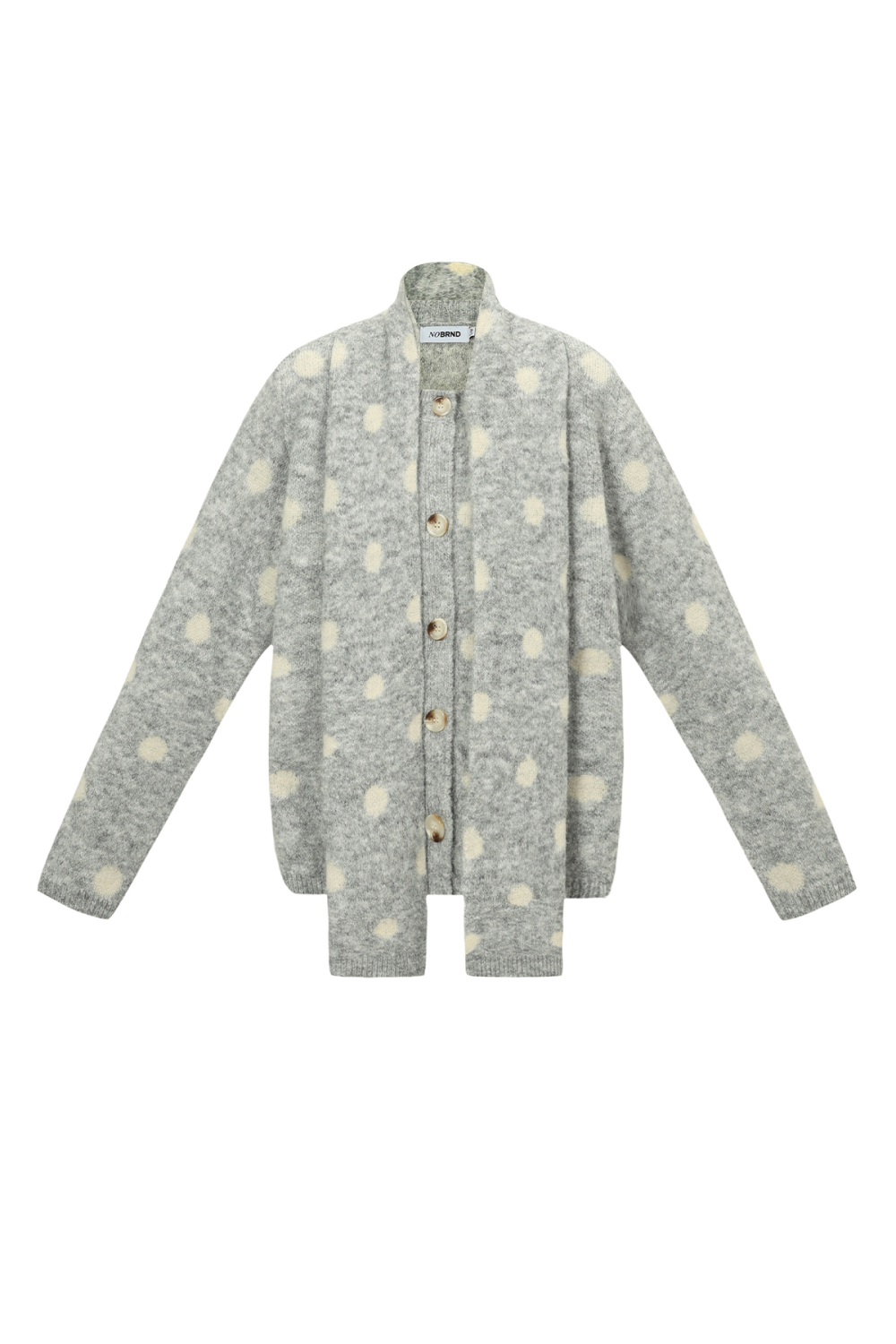 Le Pull À Écharpe À Pois Poilus 
