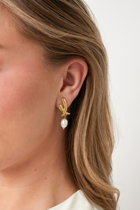 Boucles d'oreilles pendantes en acier inoxydable, forme irrégulière, collection simple et décontractée pour femmes 2