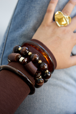 Bracelets En Perles De Bois, Bijoux Simples Pour Femmes, Collection Daily Simple h5 Image2