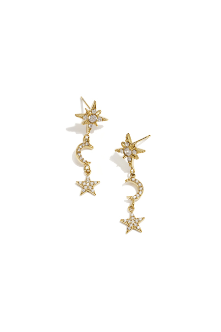 Boucles d'oreilles pendantes en acier inoxydable Star Daily Bijoux pour femmes