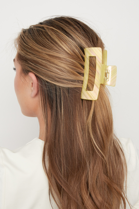 Pinces à cheveux rayées, imitation feuille d'acétate, accessoires du quotidien 2