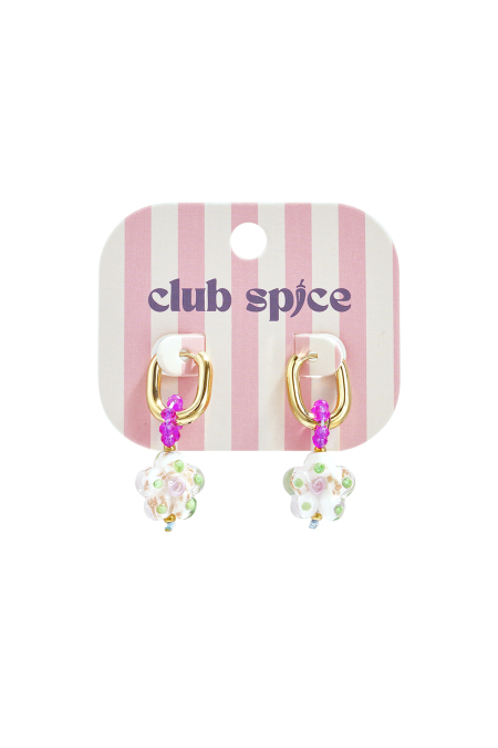 Boucles d'oreilles en perles d'acier inoxydable, style floral, collection Daily Simple, bijoux pour femmes 2