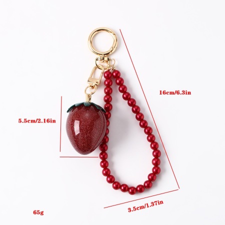 Perles en forme de cœur, collection Simple Series, breloques pour sachets, glaçage cerise-fraise