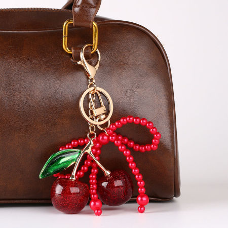 Perles en forme de cœur, collection Simple Series, breloques pour sachets, glaçage cerise-fraise