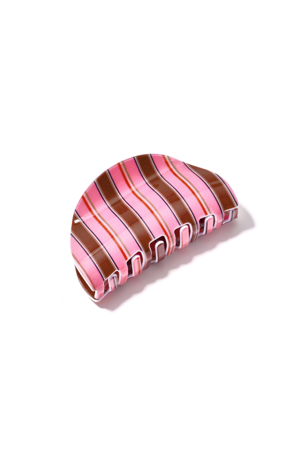 Pinces à cheveux rayées en PVC pour le quotidien, accessoires du quotidien