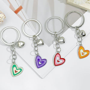 Porte-Clés Romantique En Alliage Multicolore En Forme De Cœur, Série Sweet Heart. h5 Image2