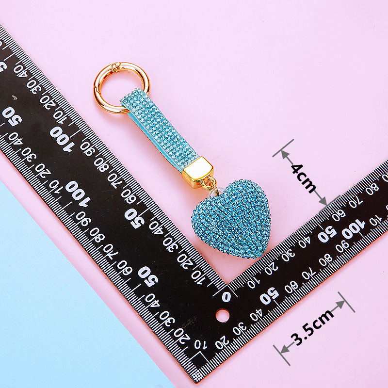 Porte-Clés Luxueux Sweet Heart En Alliage Uni Avec Strass Et Strass, Collection Sweet Heart. Image4