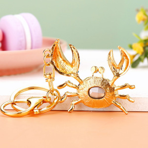 Porte-Clés Luxueux En Métal Et Strass, Style Océanique, Motif Animal Naturel Uni, Couleur Naturelle. h5 Image4