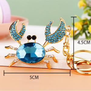 Porte-Clés Luxueux En Métal Et Strass, Style Océanique, Motif Animal Naturel Uni, Couleur Naturelle. h5 Image5