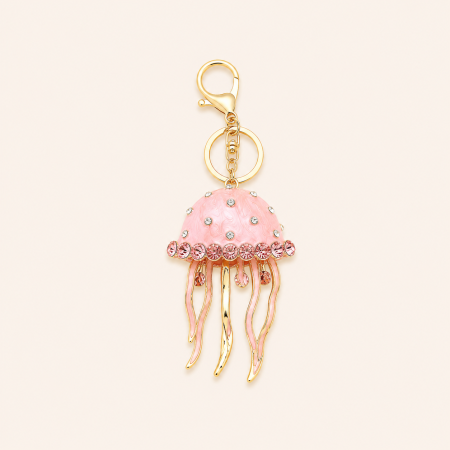 Porte-clés en métal et strass, motif animal naturel uni, dégradé de couleurs, style océanique, collection Simple Series. 2