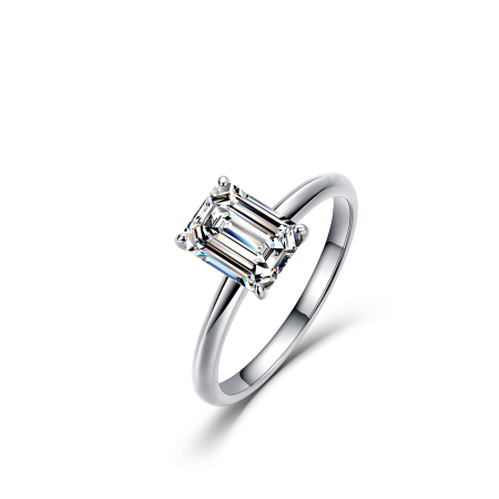 Bagues pour femmes en argent sterling 925, style rétro, rectangulaires, couleur or, avec moissanite.
