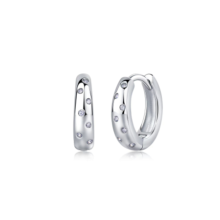 Boucles d'oreilles Simple Series Classic de forme irrégulière en argent sterling 925, couleur or, moissanite.