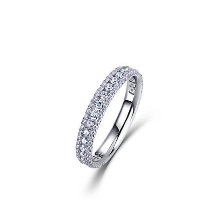 Bagues pour femmes en argent sterling 925 plaqué rhodium, luxueuses et simples, serties de moissanite.