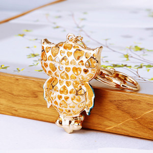 Porte-Clés Luxueux De La Série Rétro Animal Multicolore En Métal Et Strass h5 Image3