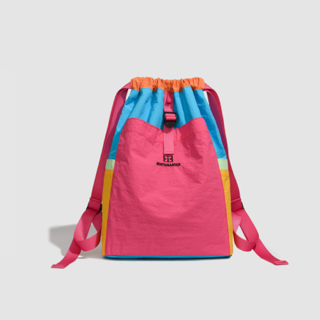 Sac à dos femme en nylon patchwork multicolore style sportif