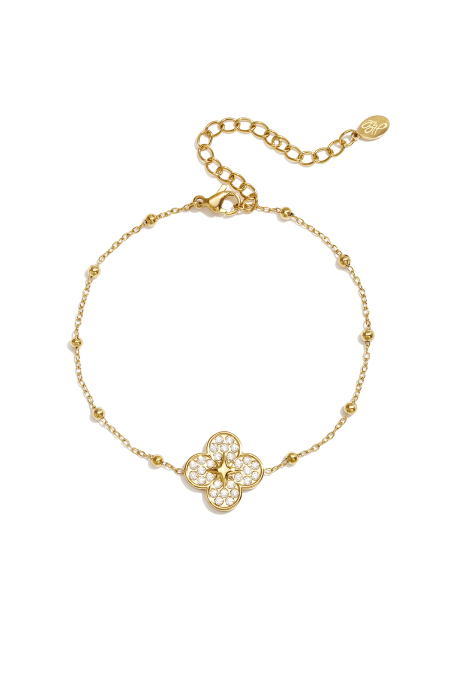 Bracelets à breloques en acier inoxydable Trèfle Collection Simple Daily Simple Bijoux pour femmes