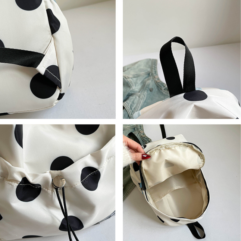 Sac À Dos Femme À Pois Imprimés Multicolores, Style Décontracté Image4