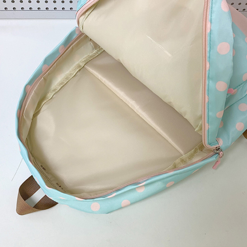 Sac À Dos Femme En Nylon Multicolore À Pois Imprimés, Style Décontracté Image8