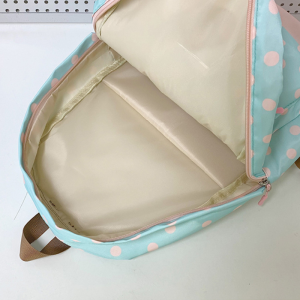 Sac À Dos Femme En Nylon Multicolore À Pois Imprimés, Style Décontracté h5 Image8