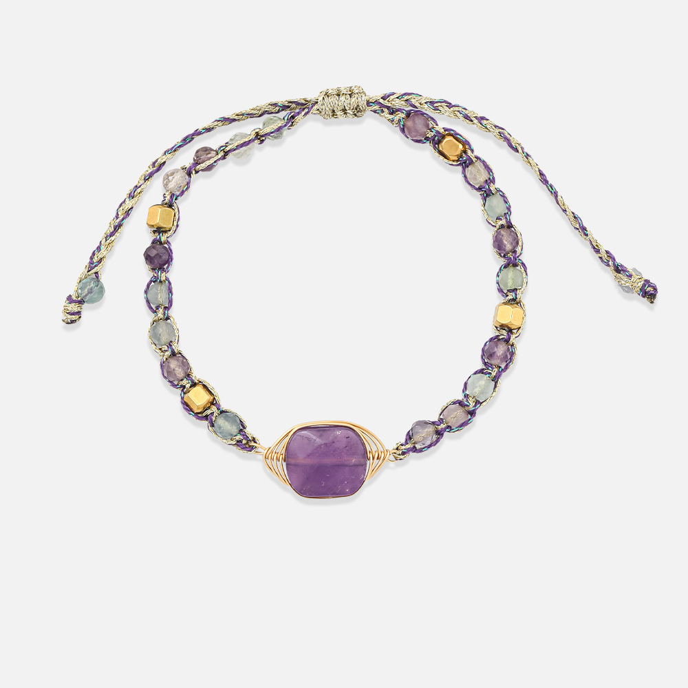 Bracelets Tressés Pour Femmes, Collection Ethnique Bohème, Perles Et Pierres Naturelles 