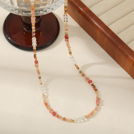 Colliers de perles pour femmes, collection Simple, en cristal et pierre naturelle