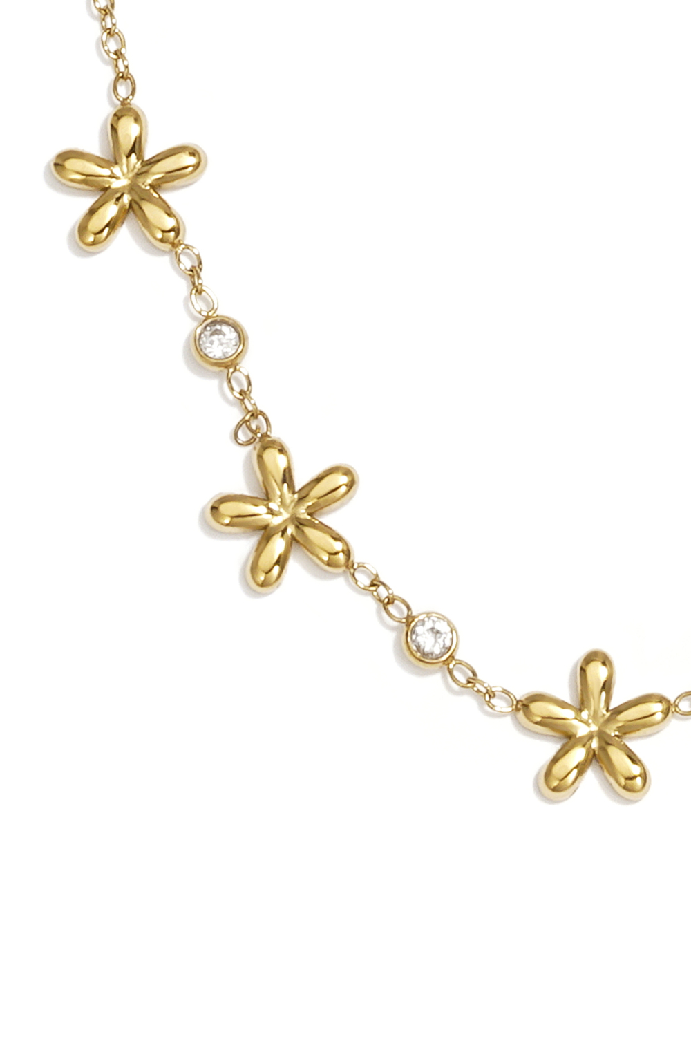 Colliers Pendentifs En Acier Inoxydable Plaqué Or 14 Carats, Collection Fleur Simple Daily Simple, Bijoux Pour Femmes Image4