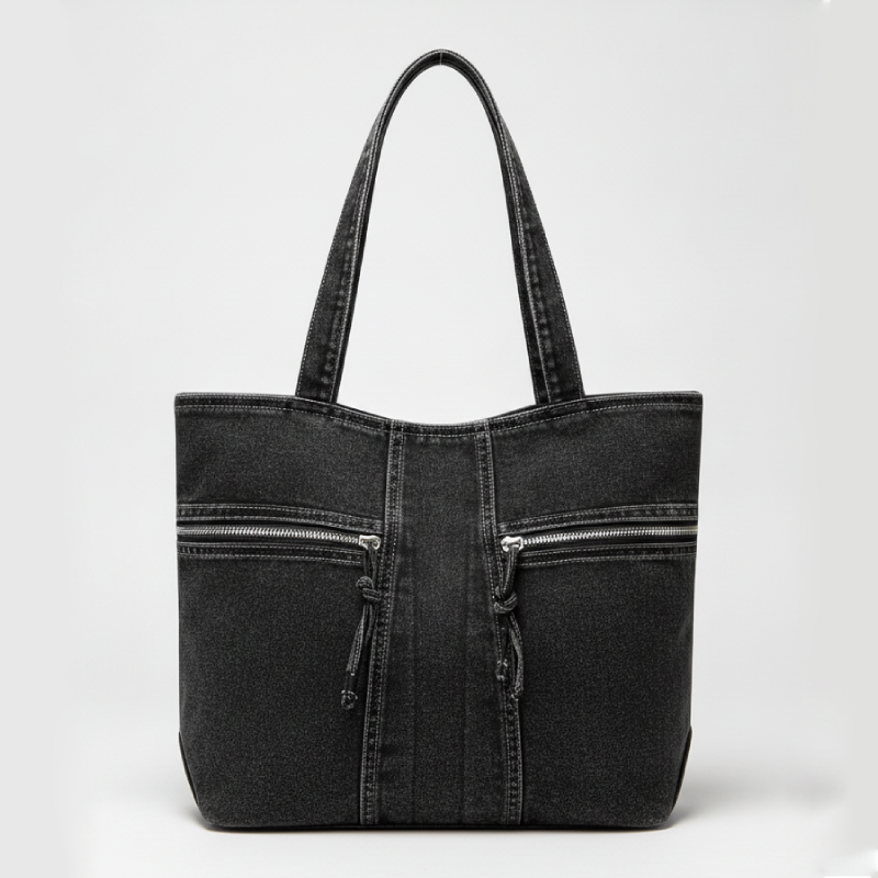 Sac Carré Pour Femme, Style Streetwear, Avec Détails Métalliques, Patchwork, Tissu Uni Et Dégradé De Couleurs. h5Image2