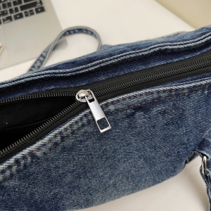 Sac Carré Pour Femme En Tissu Uni Avec Détails Métalliques Style Streetwear h5 Image5